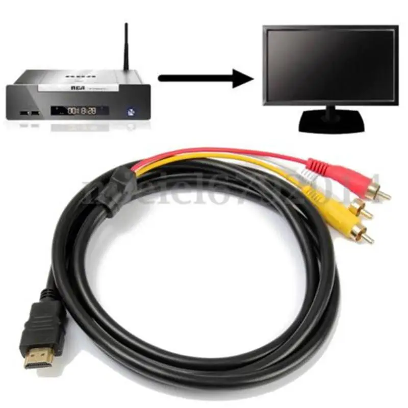 Новое поступление 2019 совершенно новый кабель HDMI-3 RCA переходник с вилкой аудио