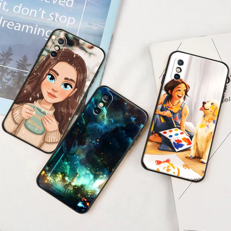 

Phone Case For Huawei P Smart Z 2019 2021 P20 Lite 2019 Pro P30 P40 Lite Pro Plus Funda Coque Carcasa Cases Simple Life Girl TPU