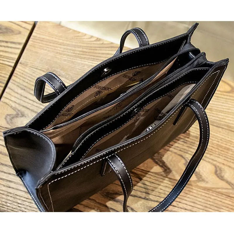 

2020 New Luxury Handbag Women's Bag Simple Large Capacity Shoulder Bags Quality PU Leather Fashion Lady Casual Tote Bag Female