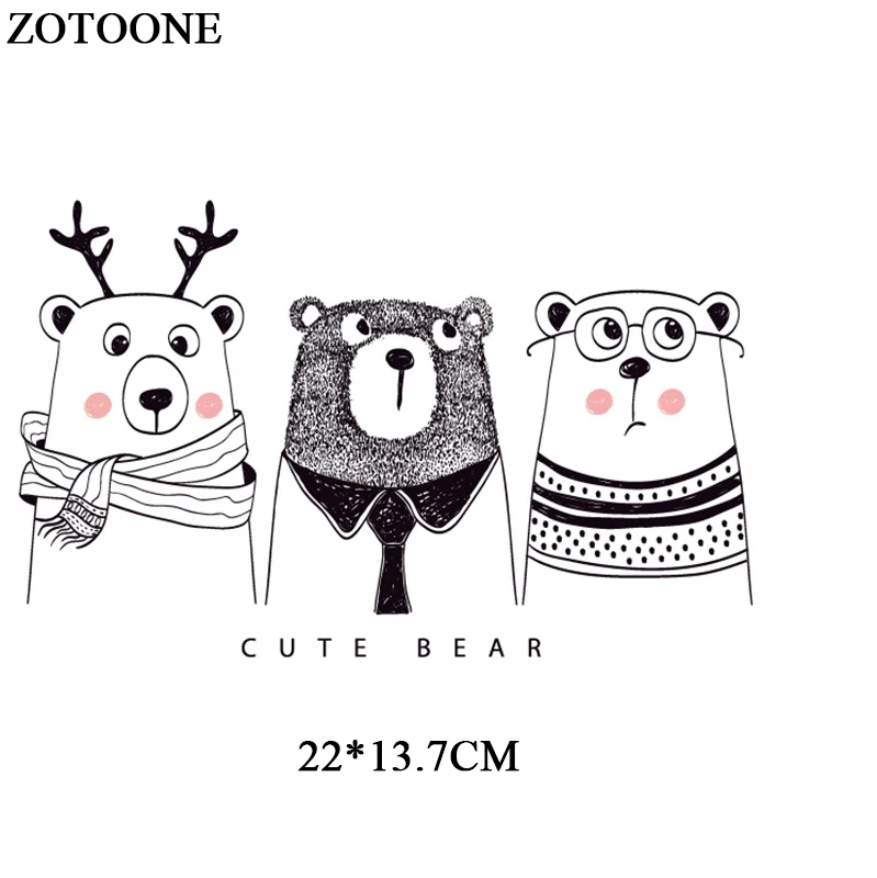 Милые нашивки для животных ZOTOONE утюжок передачи одежды футболки термопереводные