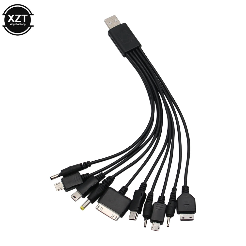 Новинка 1 шт. 10 в Micro USB мульти зарядное устройство usb кабели для мобильных