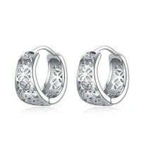 promotion 1pair fashion women party jewelry hollow flower hoop earrings for lady tb185