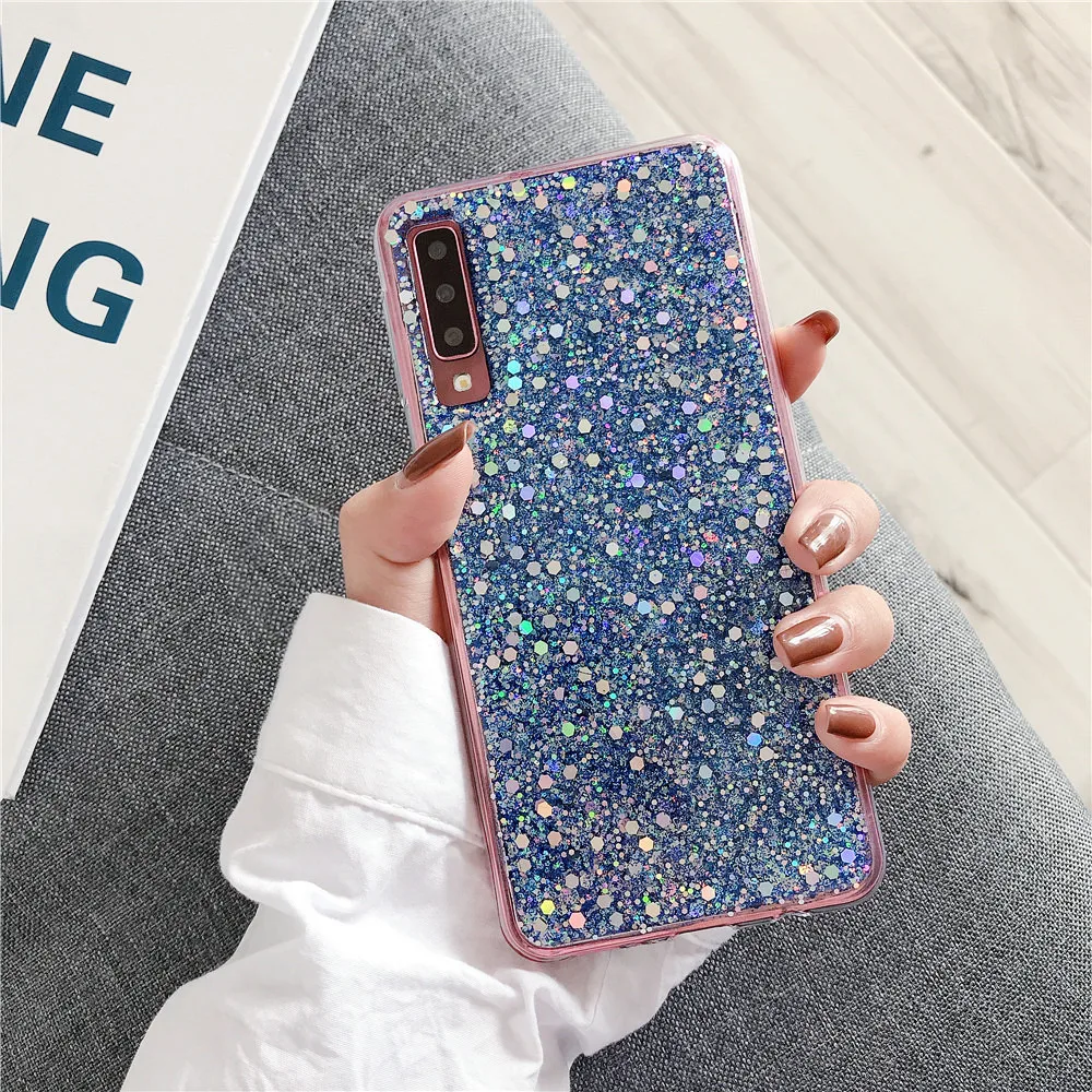 BU Блестящий силиконовый чехол для телефона huawei P20 Pro P30 Lite mate 10 20 X P10 Plus P Smart 30 блестки Чехлы Fundas Hoesje - Цвет: BU