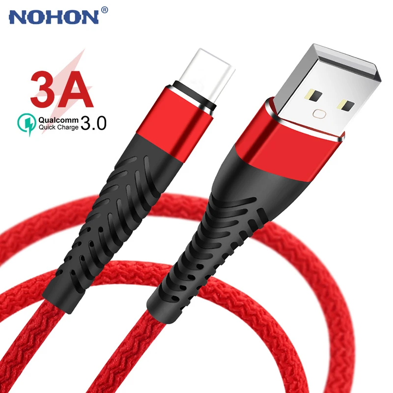 USB Type C кабель для Samsung S10 S9 Huawei P30 Pro Xiaomi Mi 8 9 Redmi K20 Note 7 шнур быстрой зарядки Type-C 1 м 2 3 |