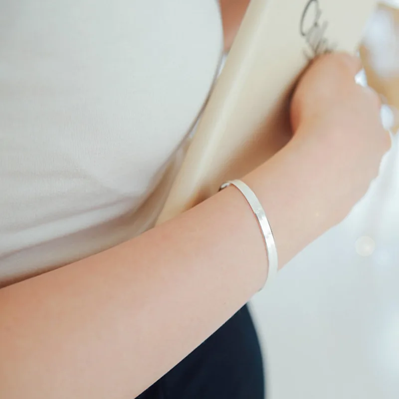 925 Sterling Silver Snake Bone Bracelet Temperament Sweet for Girlfriend Gift Fashion Women Jewelry | Украшения и аксессуары