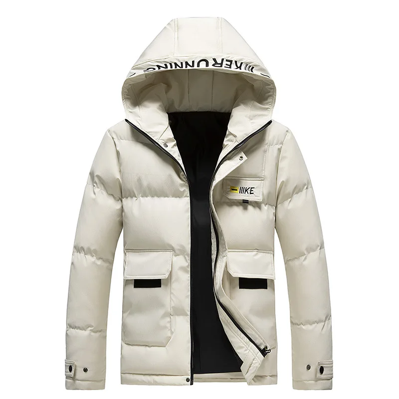 KKSKY Men's Padded Hooded Jacket 2020 Winter Thick Parkas Polyester Men Clothes Print Warm Coats Mens Clothing Oversized M-8XL