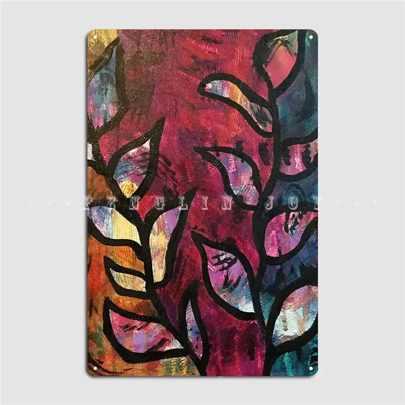 

Intuitive Leaves Metal Sign Wall Plaque Design Home pub Tin sign Posters