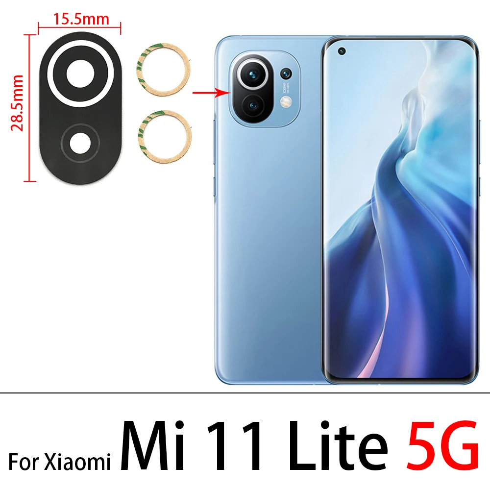 Glass Camera Lens with Tape For Xiaomi Redmi Mi 10T 10 11 Ultra 9 9T Se Note 9T 5G 10 Pro Note10 11 Lite Poco X3 F3