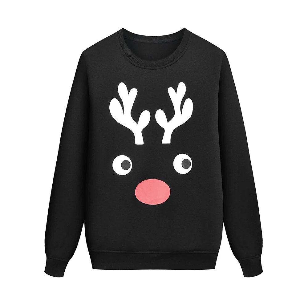Family Matching Outfits Father Mother Baby Christmas Deer Printed Sweatershirt Blouse Parents-child Xmas T-shirt Sweatshirt Tops | Мать и
