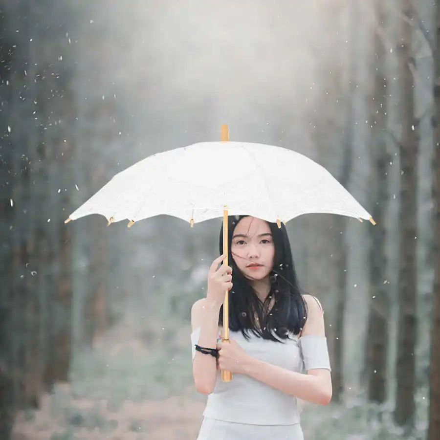 Свадебное украшение свадебный кружевной хлопковый зонтик для свадебных