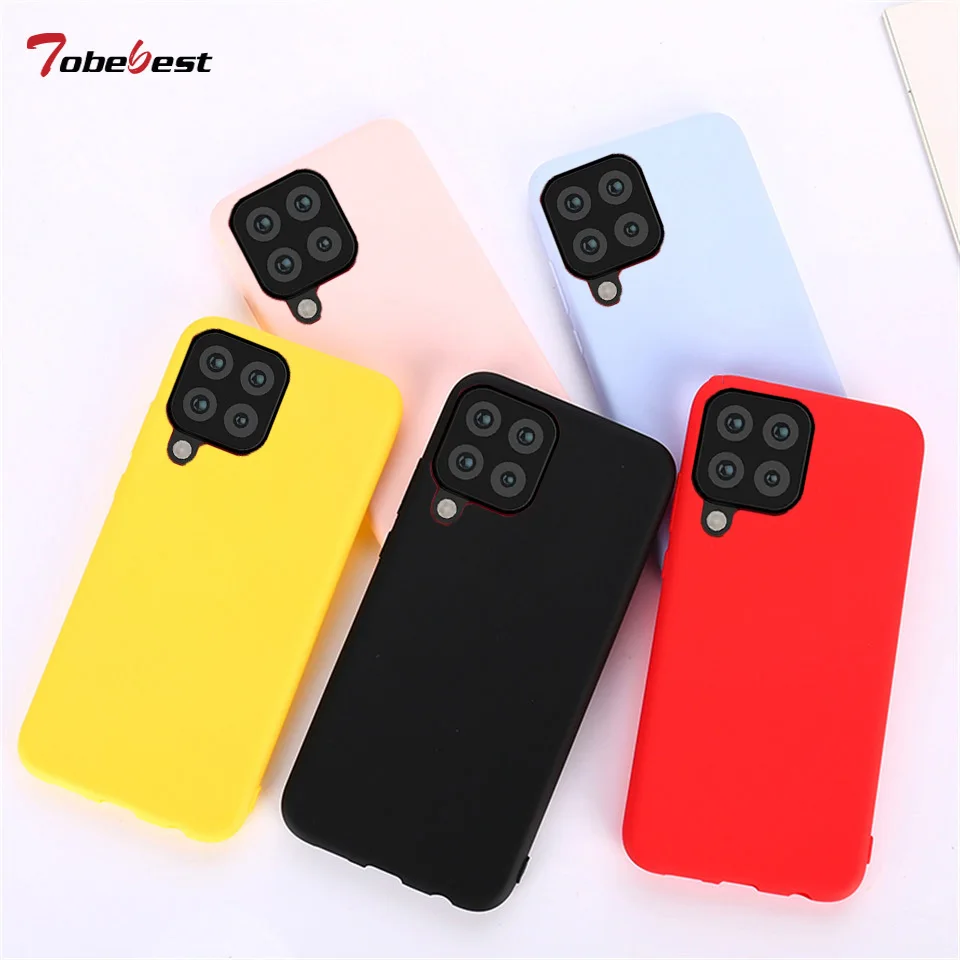 Яркий однотонный силиконовый чехол для Samsung Galaxy M32 4G F62 M62 Coque, мягкий матовый чехол из ТПУ