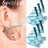 6pcs piercing kit asepsis disposable sterile ear piercing unit cartilage tragus helix piercing gun no pain nose lip piercer tool