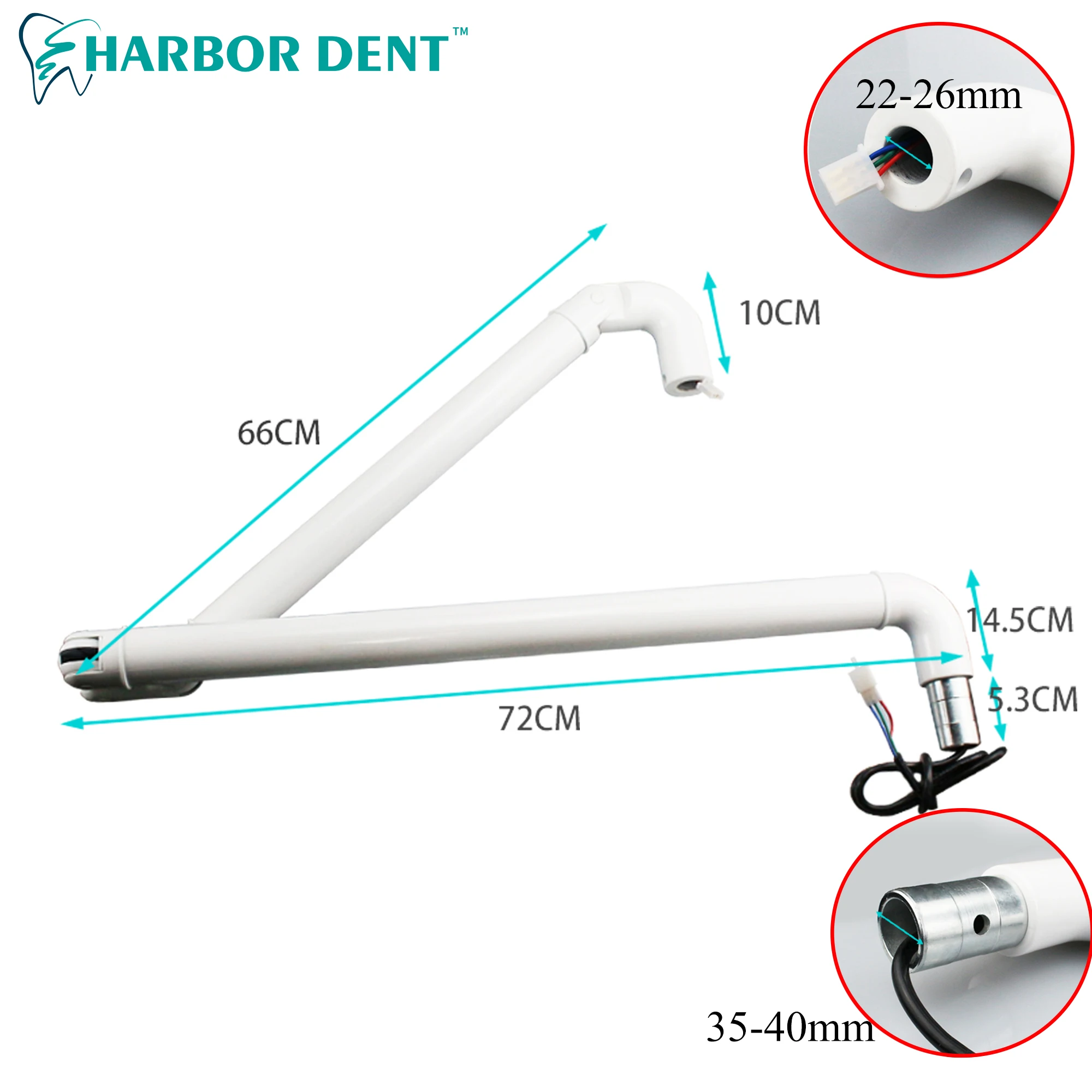 New Dental Lamp Arm Dental Chair Unit Oral Light Arm Aluminuml For Dental Post Dental Equipment