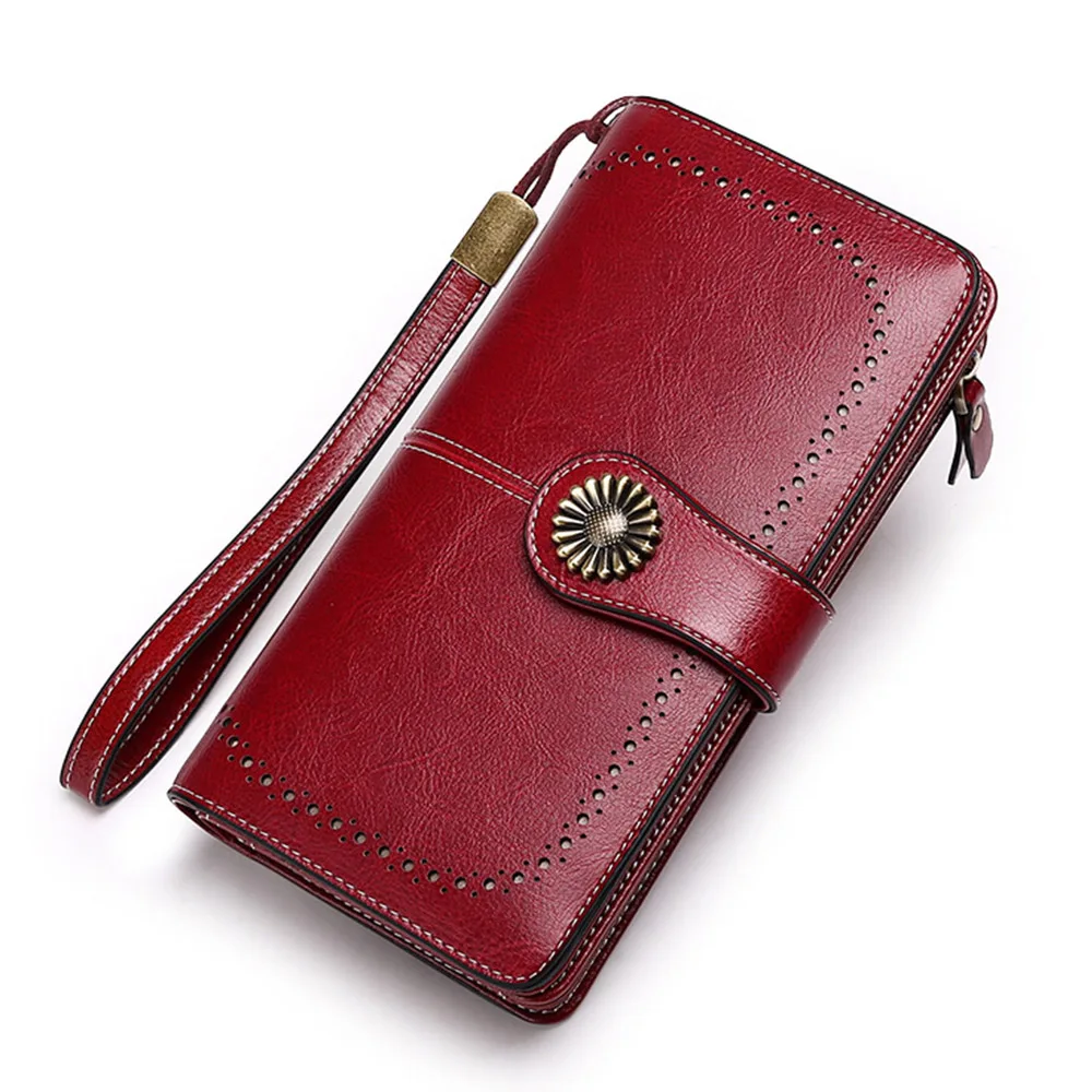 Женский клатч Длинный кошелек из спилка на молнии с отделением для карт iPhone 2019 |