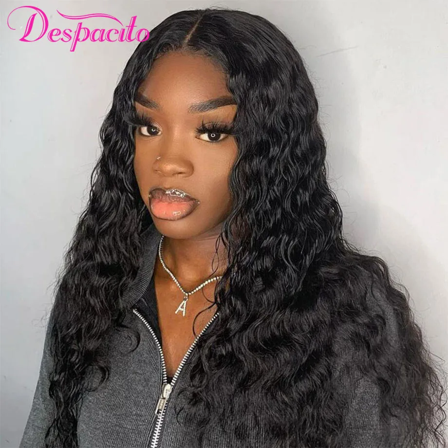 

Deep Curly Natural Hair Wig 100% Brazilian Wavy Human Hair Wig Sale 4x4x1 Lace Closure Cheap Wigs for Black Women Deep Wave Wig