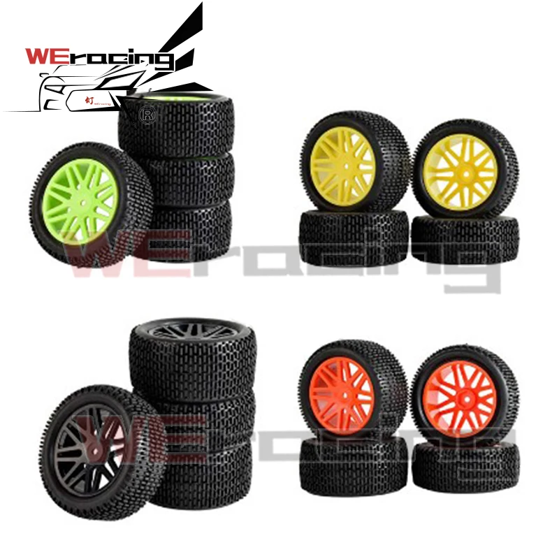 4 шт. RC 1/10 багги колеса и шины 12 мм шестигранный для радиоуправляемого