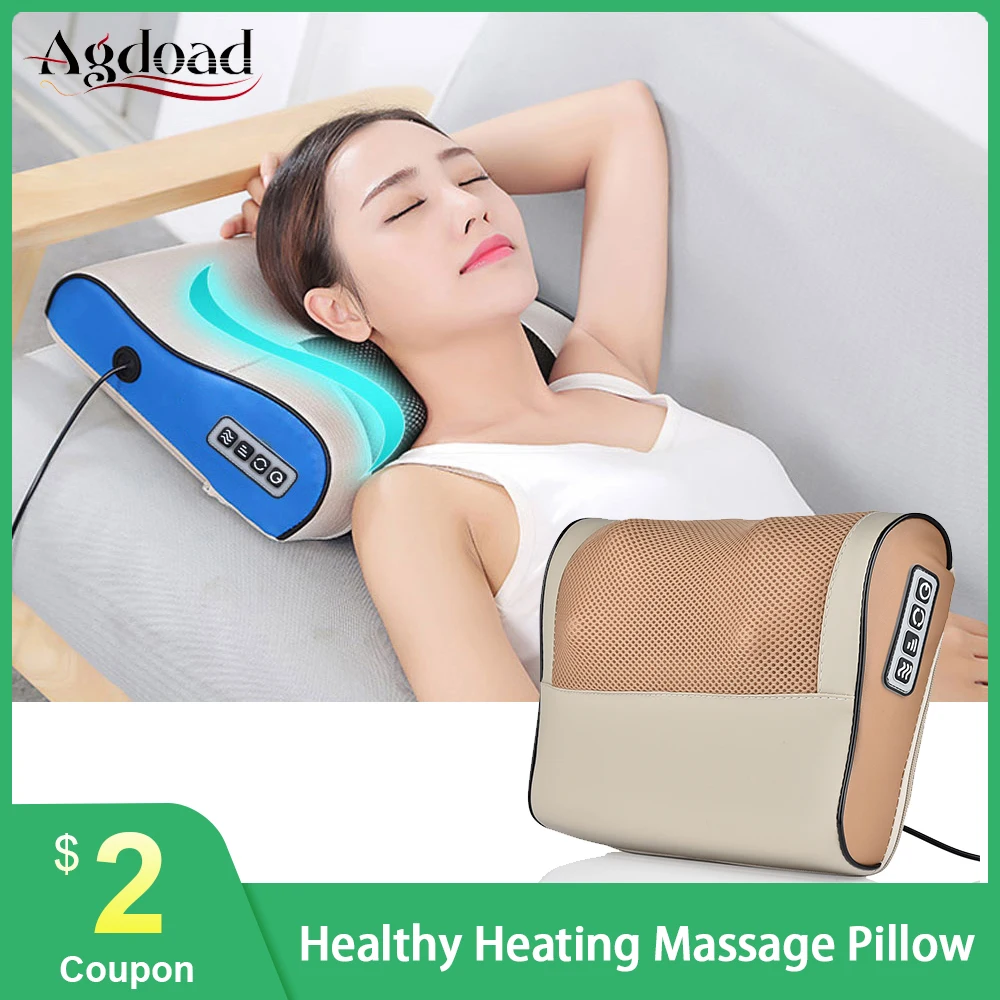 Электрическая массажная подушка с подогревом массажер для плеч спины шеи