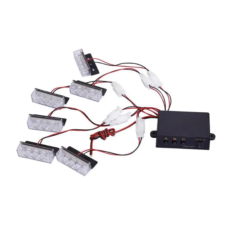 12V 6 светодиодный гриль лампа для автомобиля Янтарный/желтый Водонепроницаемый