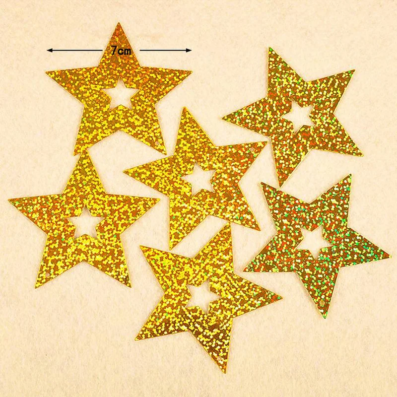 100 шт. блестящие звезды картон карты подвеска в виде шара ленты DIY свадебные шары