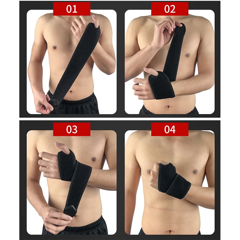 

Wrist Guard Band Brace Support Carpal Tunnel Sprains Strain Gym Strap Sports Pain Relief Wrap Bandage HW018