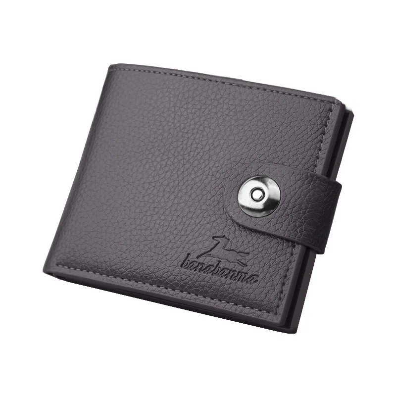 

New Arrival Man Leather Wallet With Coin Pocket Interior Zipper Money Bag Men's Credit Card Holder Slim Purse For Male