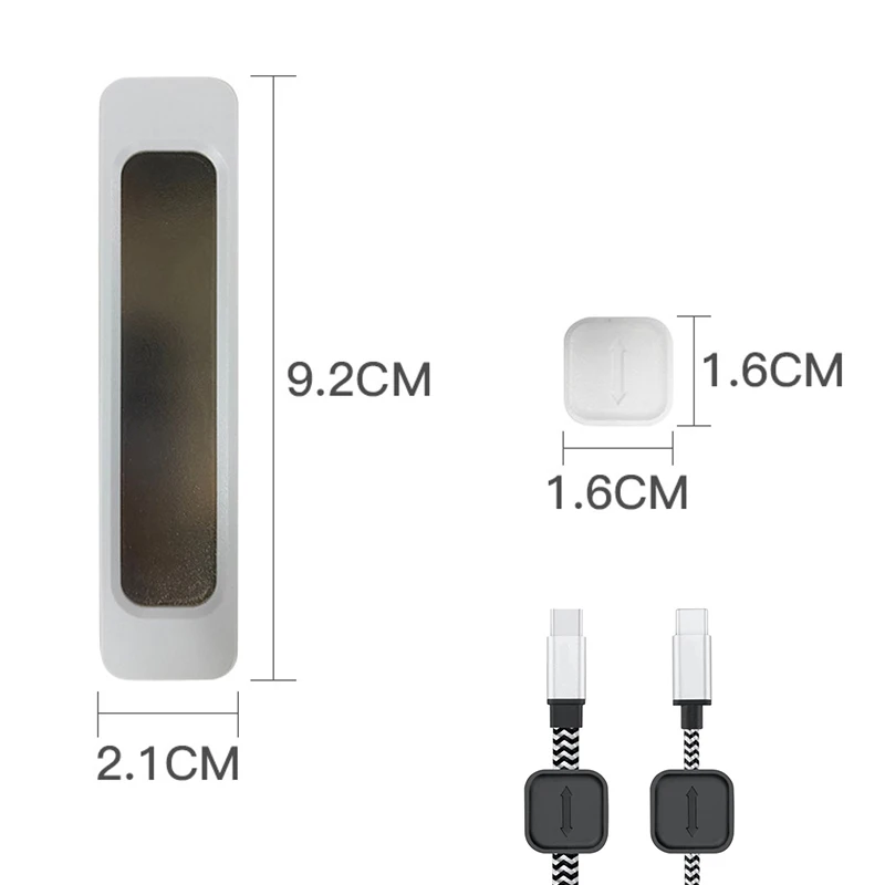 17*90mm Organizer Desktop Self-Adhesive USB Data Cable Wire Nail-Free Storage Holder With Magnetic | Электроника