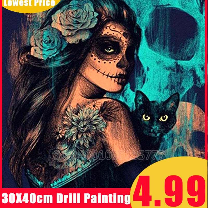 5D алмазная картина сделай сам полный квадратный/круглый скелет женские