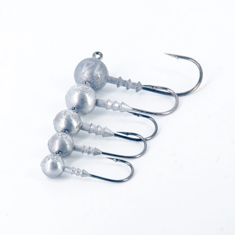 5 шт./лот свинцовая блесна головки Крючки Мягкая приманка комплект рыболовных