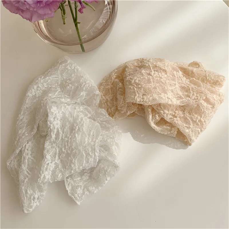 Носки женские кружевные из прозрачной органзы пикантные длинные тонкие под