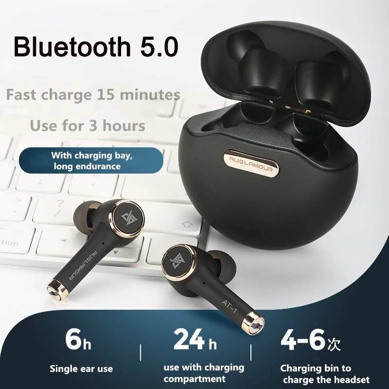 Bluetooth 5 0 TWS наушники Беспроводной AUGLAMOUR AT 1 Fone De Ouvido Smart Touch гарнитура Шум