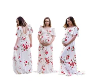 flower print maternity dresses for photo shoot maternity photography props pregnancy dress photography maxi dress gown pregnant