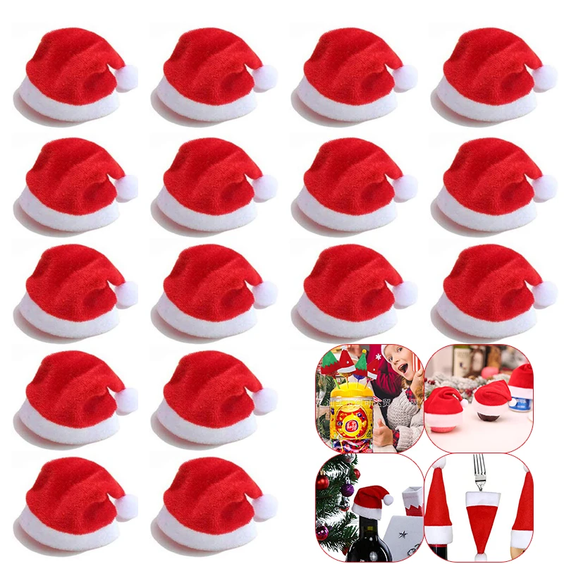 

Lollipop Christmas Hat Small Mini Candy Santa Claus Cap Decoration Party