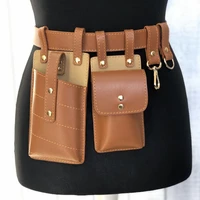 steampunk retro cell phone belt pouch kit viking leather wallet bag knight pirate waist holster outfit accessory for women men