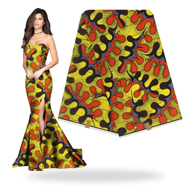 Африканская восковая ткань дешево искусственная для платья в стиле пэчворк