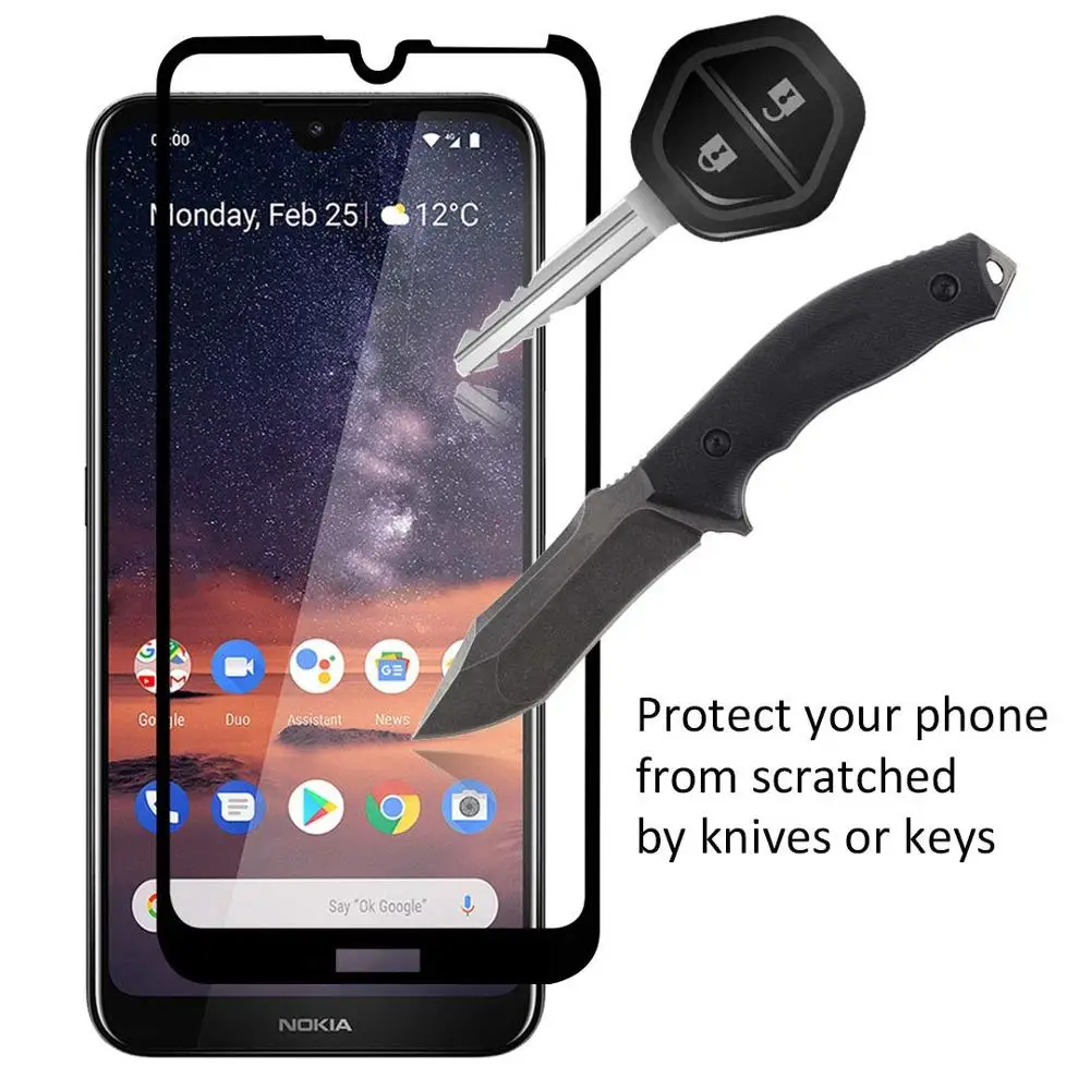 5D 9H полное покрытие закаленное стекло для Nokia 7 2 телефон полный Клей протектор