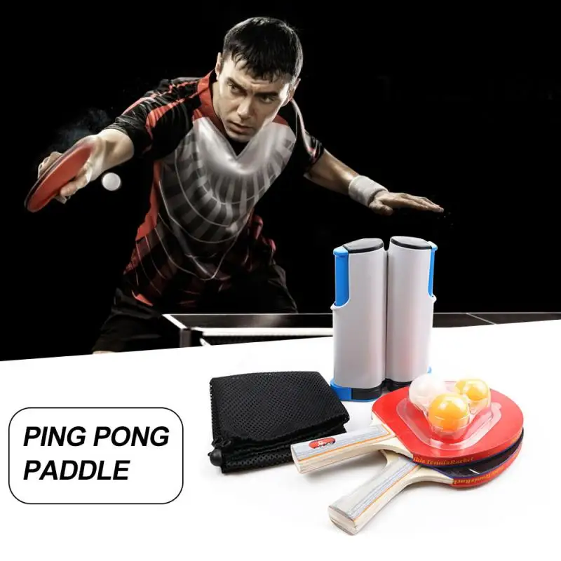 

1 Pair Table Tennis Paddle Pingpong Training AccessoriesTable Tennis Rackets Portable Table Tennis Set 1.9M Telescopic Net Rack