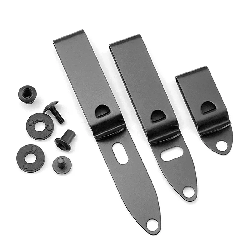 

1 Set Stainless Steel DIY Making IWB Holster K Sheath Cowhide Scabbard Belt Clip Universal KYDEX Sheath Waist Clamp Clips 2 Hole
