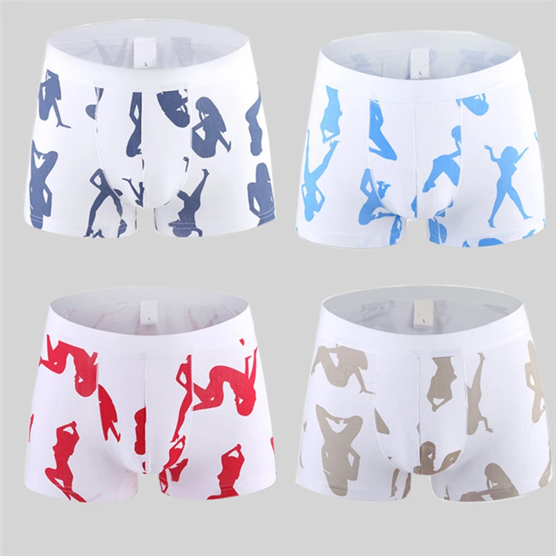 Боксеры мужские с заниженной талией модное нижнее белье хлопковые шорты