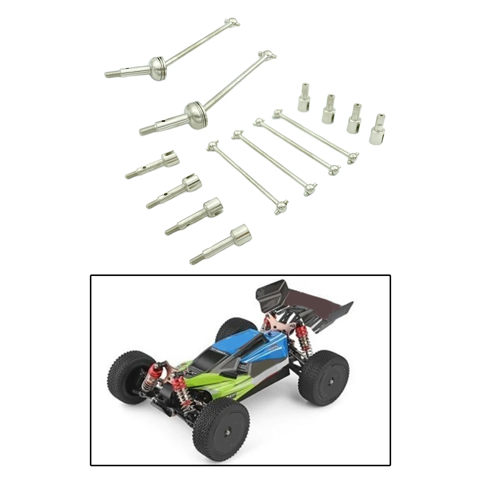 

1/14 Upgrade RC Car Front Drive Shaft Rear Dogbone Parts For WLtoys 144001