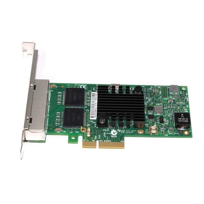 Гигабитный сетевой карты I350 T4 E1G44HT для 82580 PCI Express адаптер переменного тока 10/100/1000