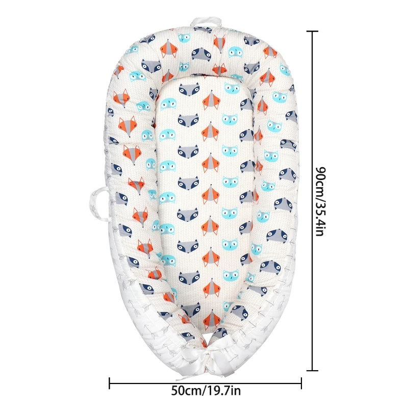 

Baby Lounger Toddler Nest Soft Newborn Lounger Bumper Breathable Baby Bed H9EF