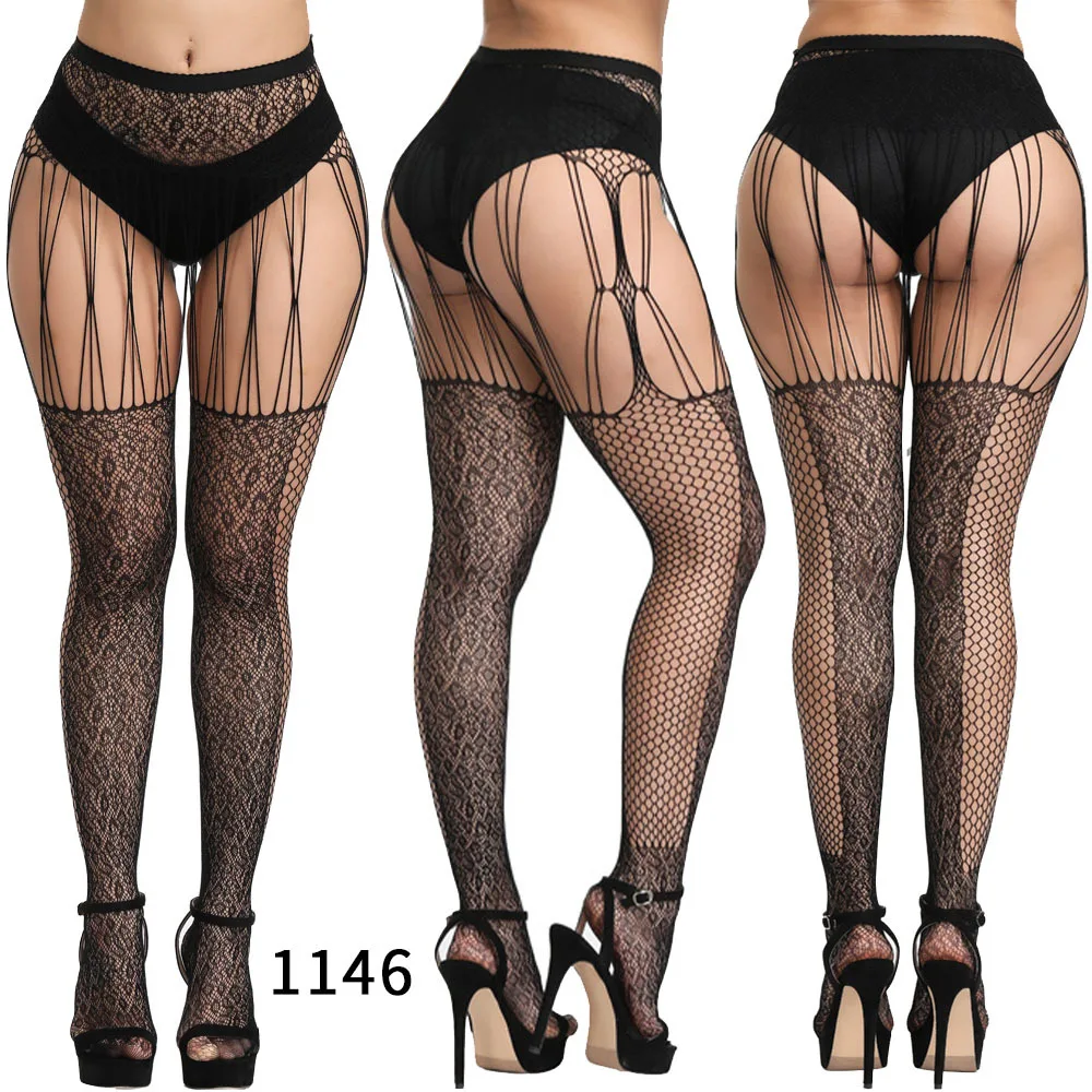 Женское боди эротическое нижнее белье с подвязками жаккардовые брюки колготки
