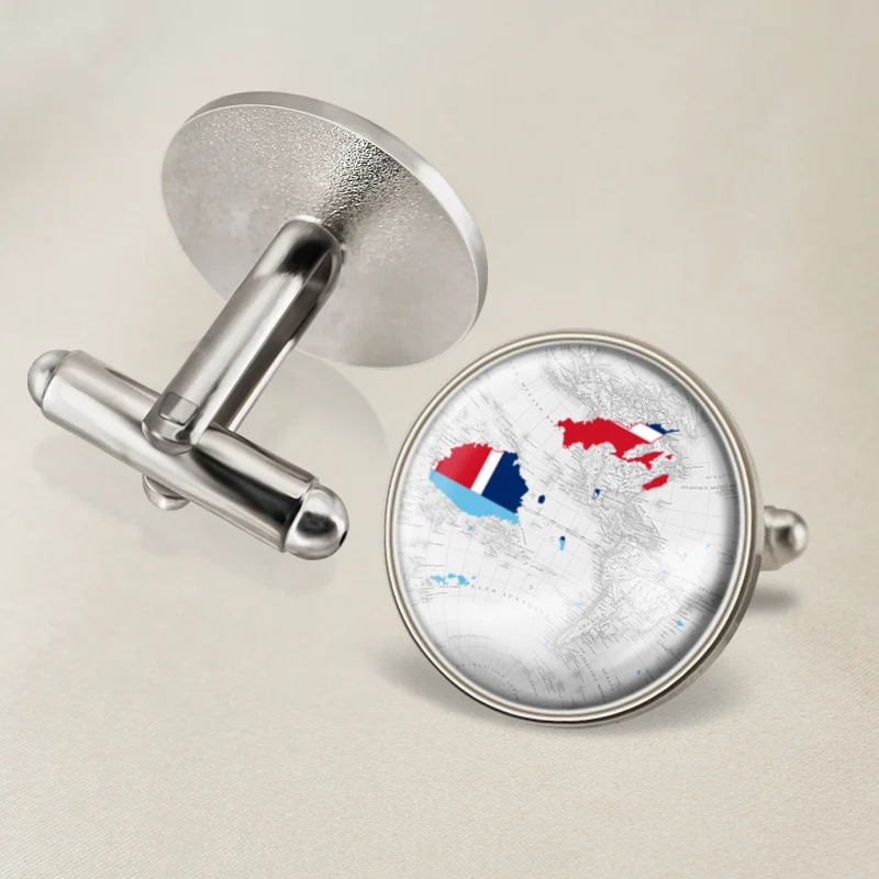 Герб Фиджи карта флаг Национальный Запонки | Украшения и аксессуары