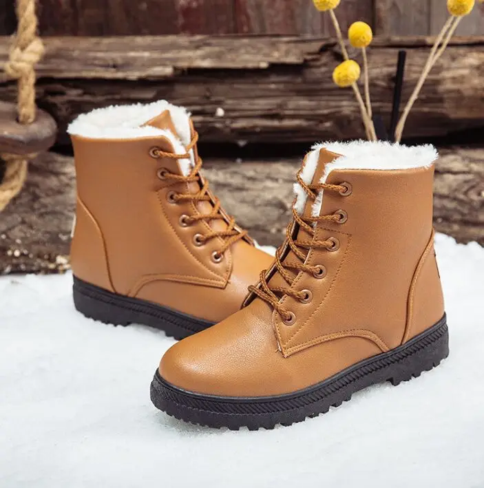 Женские ботинки зимние для снежной погоды женская новая теплая обувь из хлопка и