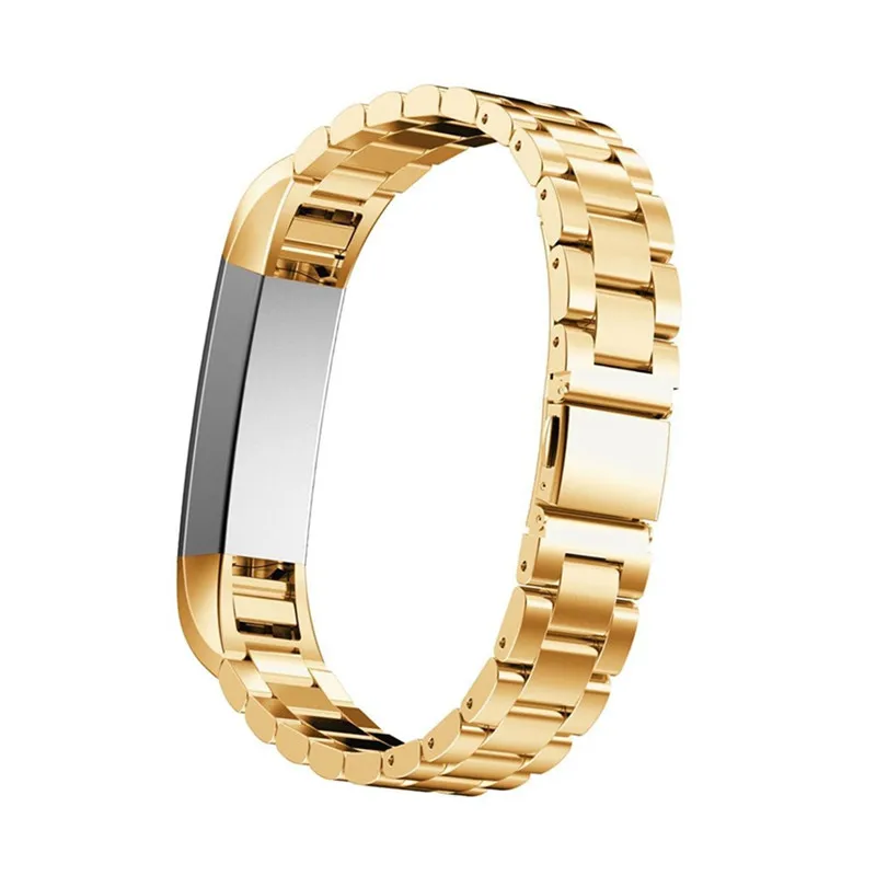 gold Ремешок из нержавеющей стали для fitbit alta HR replacment браслет высокометаллический умный ремешок для часов для fitbit alta черный серебристый - Цвет ремешка: gold