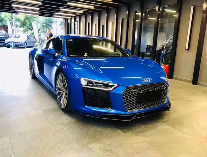 

High Quality Carbon Fiber Front Lip Bumper Cover For Audi R8 2017 2018 2019 2020 2021 Year