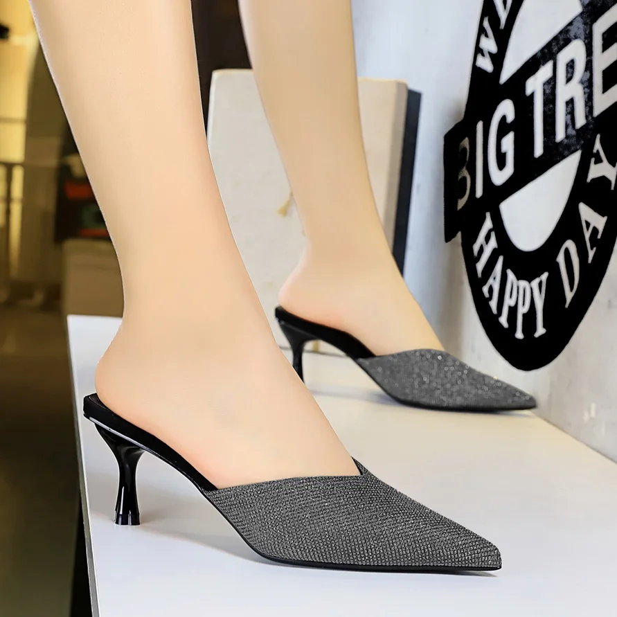 

Mules High Heels Sexy Bigtree Shoes Fetish High Heels Dress Shoes Women Luxury Heels Pumps Women Shoes Chaussures Femme Ayakkabi