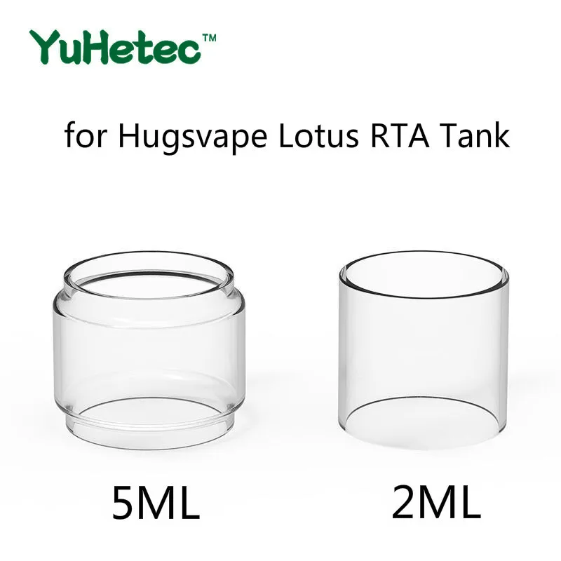 

5PCS Original YUHETEC Replacement Glass TUBE for Hugsvape Lotus RTA Tank 2ml/5ml