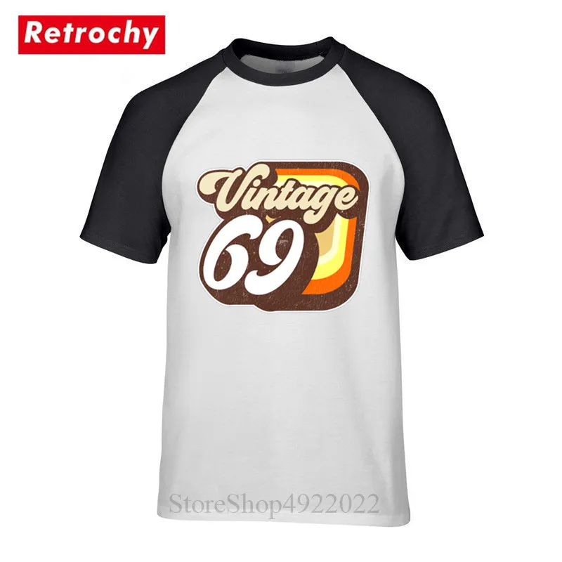 Best Gifts For Father's Day Tshirt Fashion Vintage 1969 Birthday Logo T Shirt Men 50th Hipster T-shirt Casual Loose Fit Top Tees | Мужская