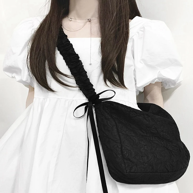 

Драпировка для девушки в стиле сладкого и крутого Диабло однотонная с темным зерном подходящая ко всему Холщовая Сумка на одно плечо для же...